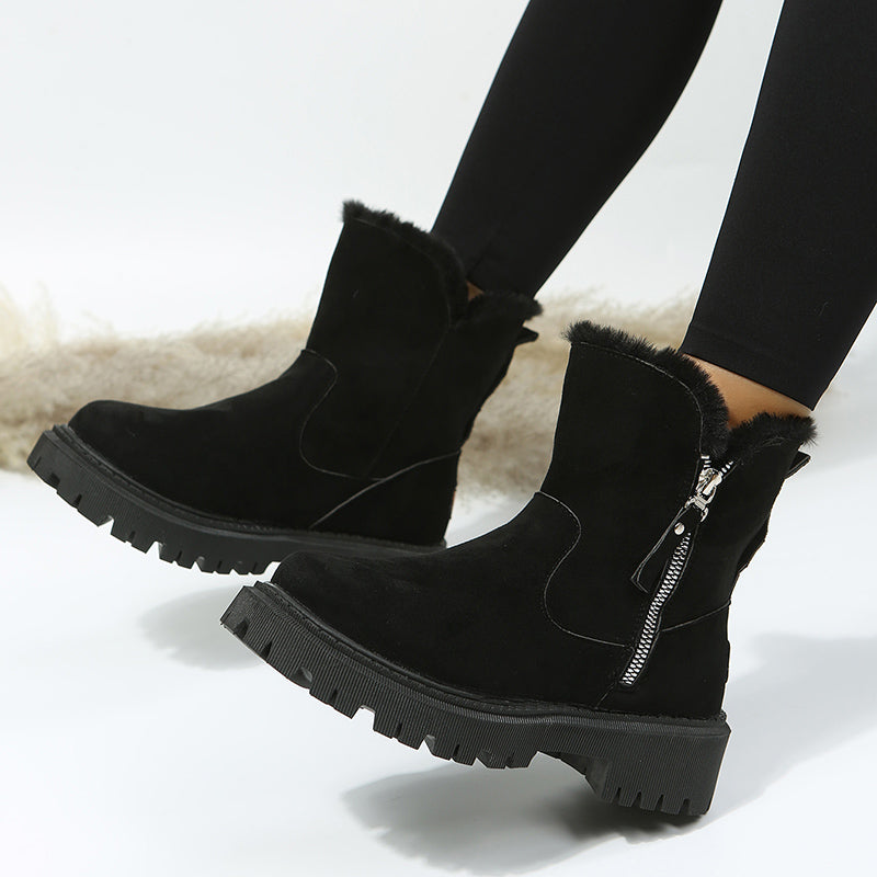 Gemütliche Wildleder-Winterstiefel