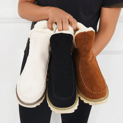 Gemütliche Strick-Winter-Stiefeletten