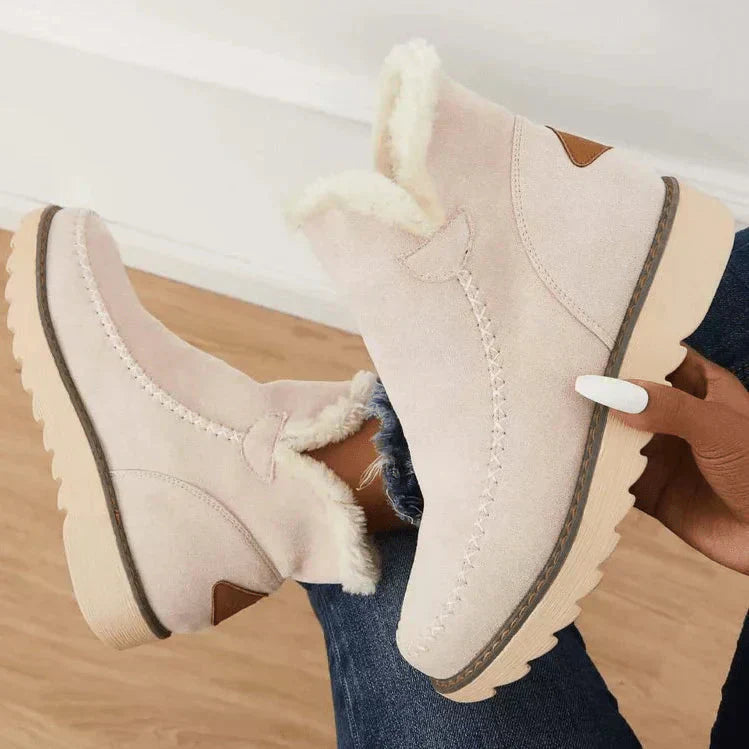 Gemütliche Strick-Winter-Stiefeletten