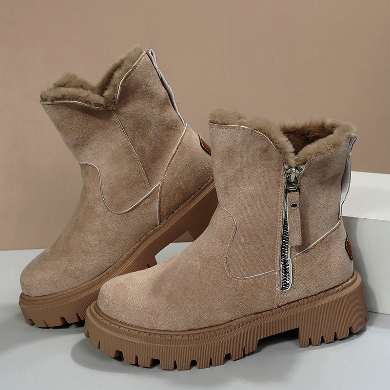 Gemütliche Wildleder-Winterstiefel