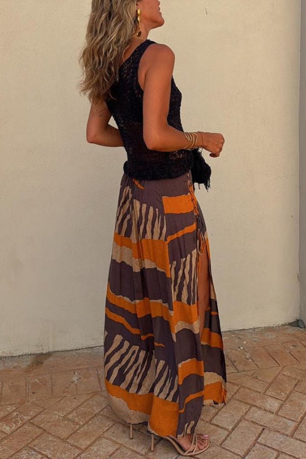 Boho Strick V - Ausschnitt Verdrehter Hohl Ausschnitt Lockeres Tanktop - Livezo