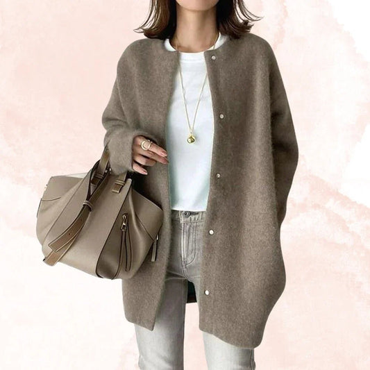 Edeltraud - Langärmelige Strickjacke Mit Knöpfen - Livezo
