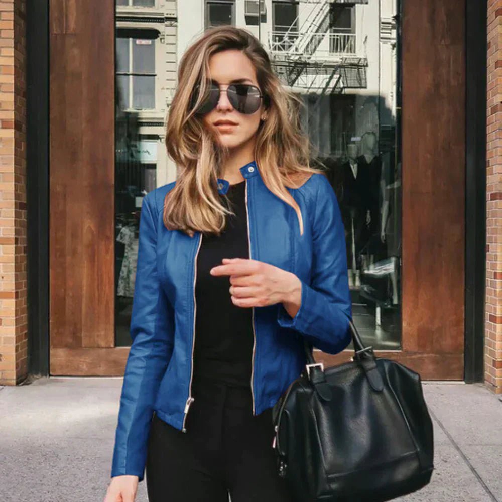 Elegante italienische Leder - Bikerjacke - Livezo