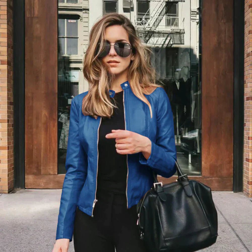 Elegante italienische Leder - Bikerjacke - Livezo