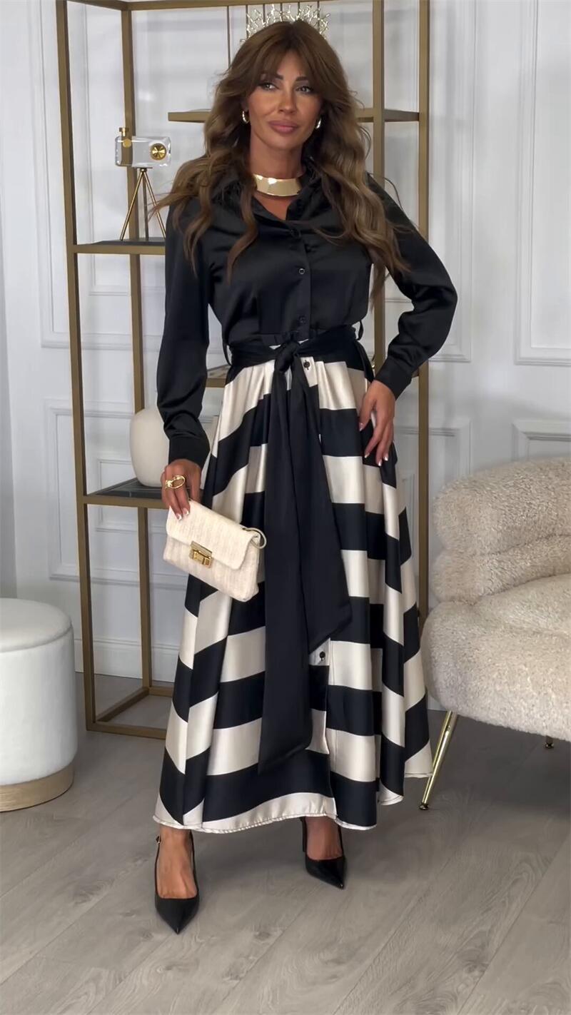 Elegantes Abendkleid mit langen Ärmeln für Damen - Livezo