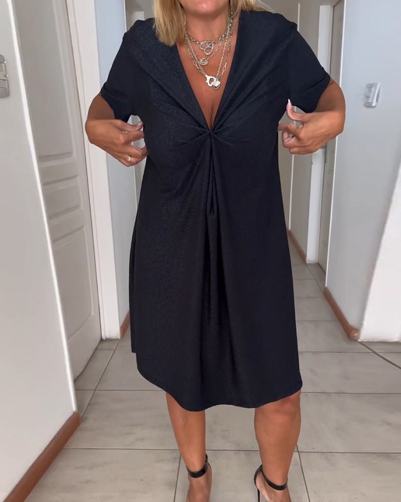 Elessa | Elegantes Twist - Kleid mit V - Ausschnitt - Anmutiger Stil, müheloses Selbstbewusstsein - Livezo