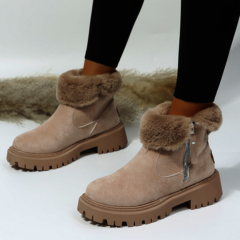Gemütliche Wildleder-Winterstiefel