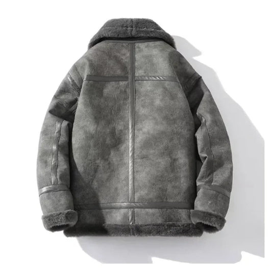 Fleece - Lined Leather Jacket for Men - Harren Cole