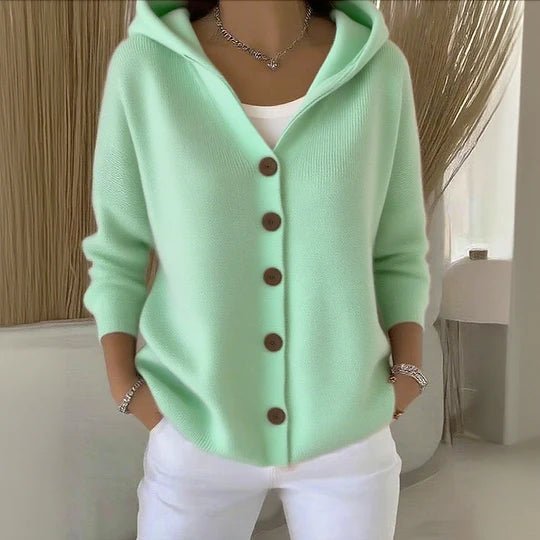 Gemütliche Damen Baumwoll - Cardigan mit langen Ärmeln - Livezo