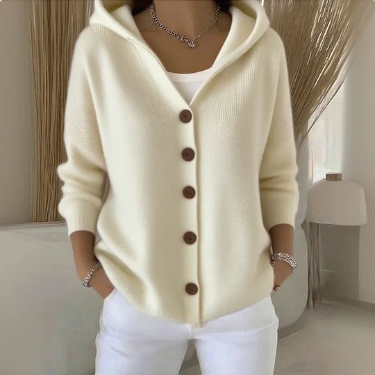 Gemütliche Damen Baumwoll - Cardigan mit langen Ärmeln - Livezo