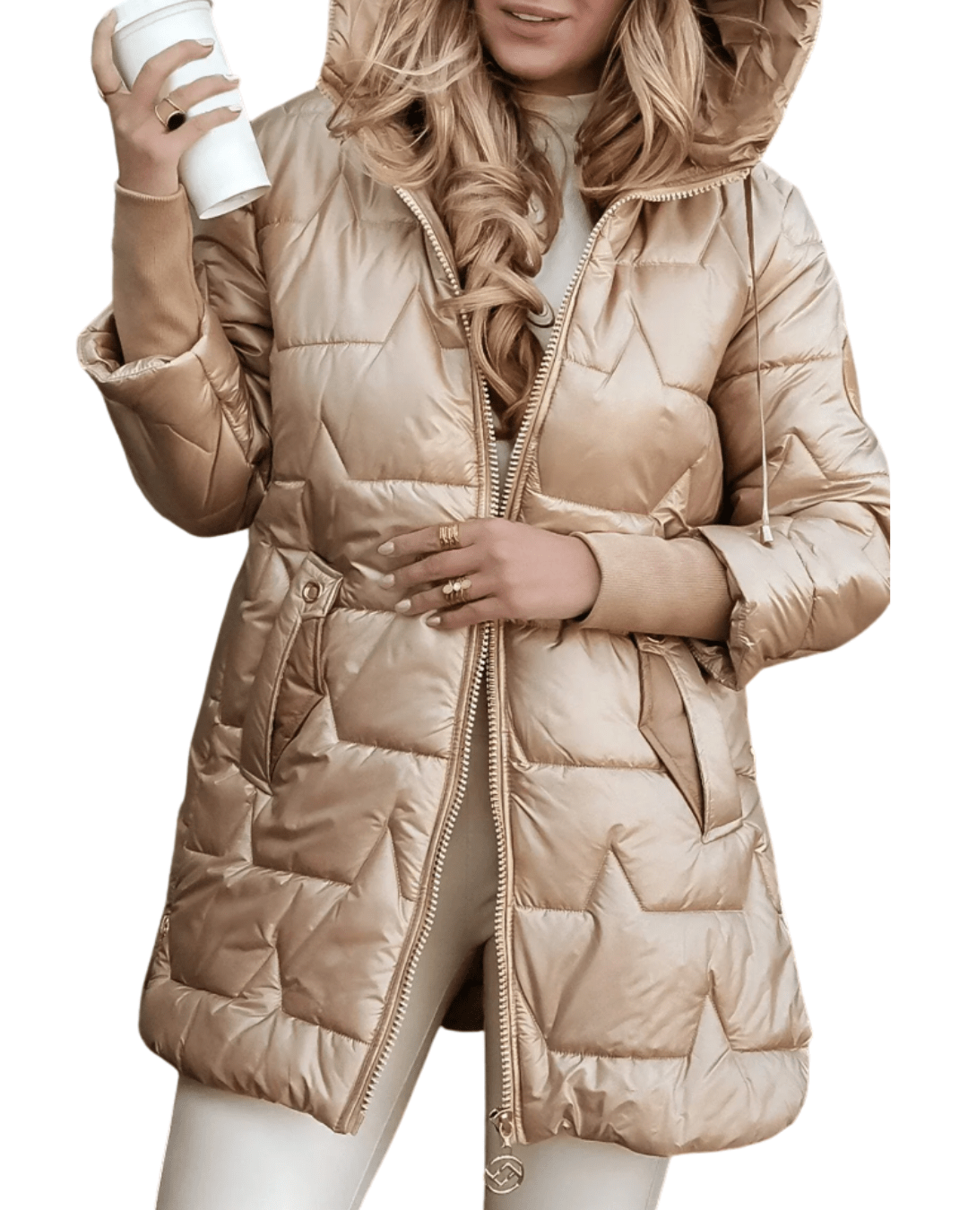 Gemütliche Steppjacke mit Kapuze für mühelosen Stil - Livezo