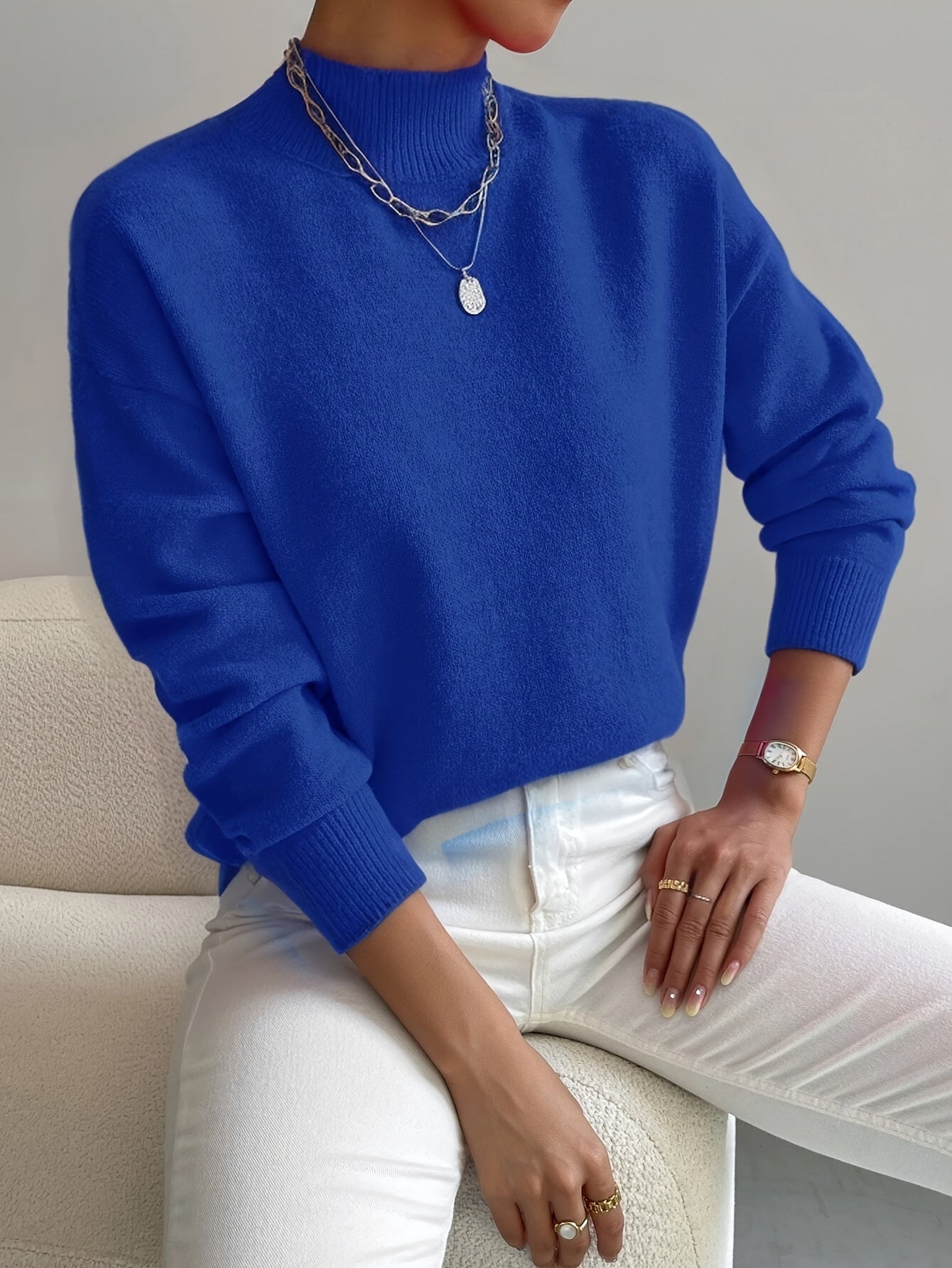 Gemütlicher eleganter Rollkragenpullover - Livezo