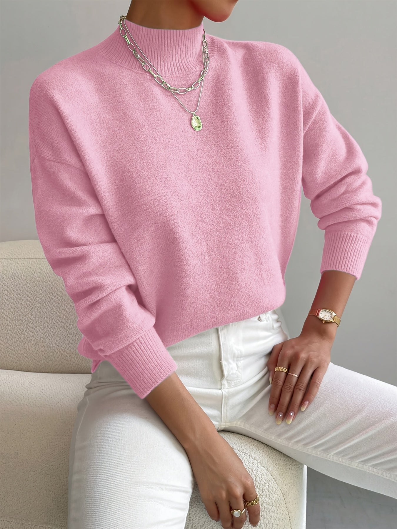 Gemütlicher eleganter Rollkragenpullover - Livezo