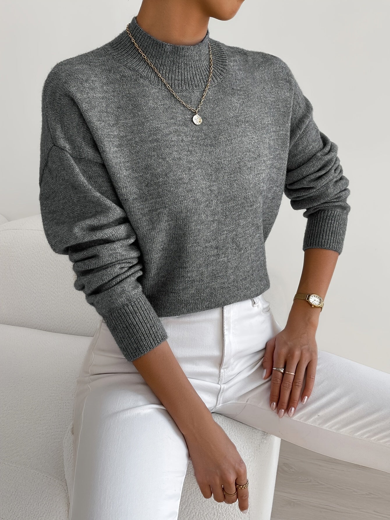 Gemütlicher eleganter Rollkragenpullover - Livezo