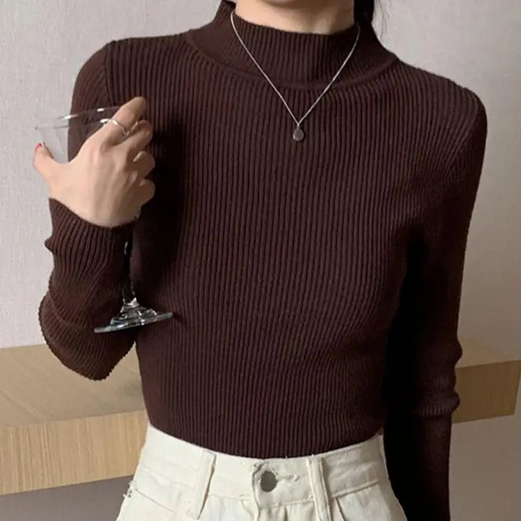 Gemütlicher gerippter Wollpullover für Damen - Livezo