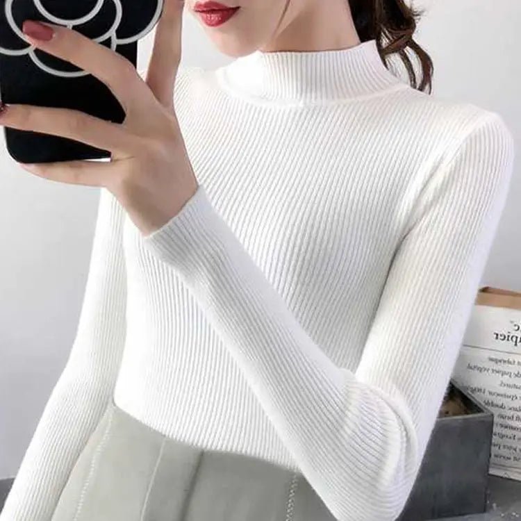 Gemütlicher gerippter Wollpullover für Damen - Livezo