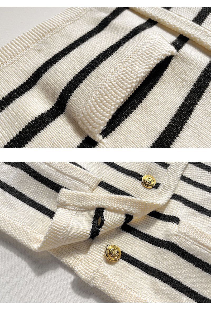 Gemütlicher gestreifter Strickpullover für den Herbst - Livezo