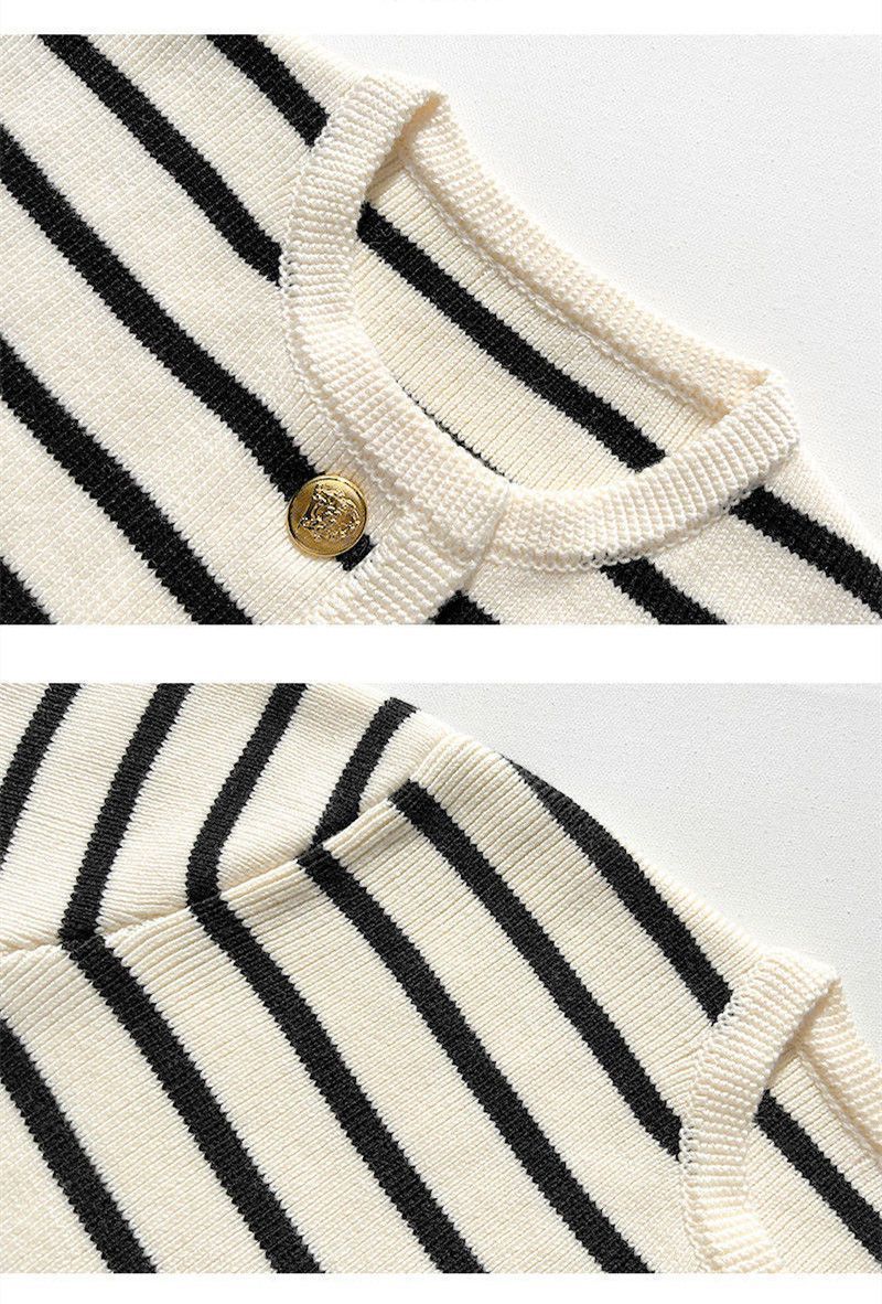 Gemütlicher gestreifter Strickpullover für den Herbst - Livezo