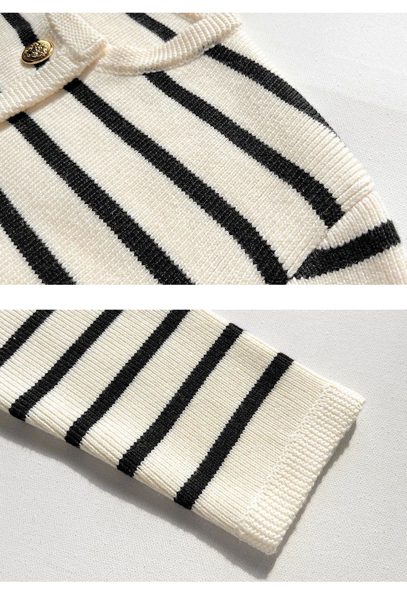 Gemütlicher gestreifter Strickpullover für den Herbst - Livezo