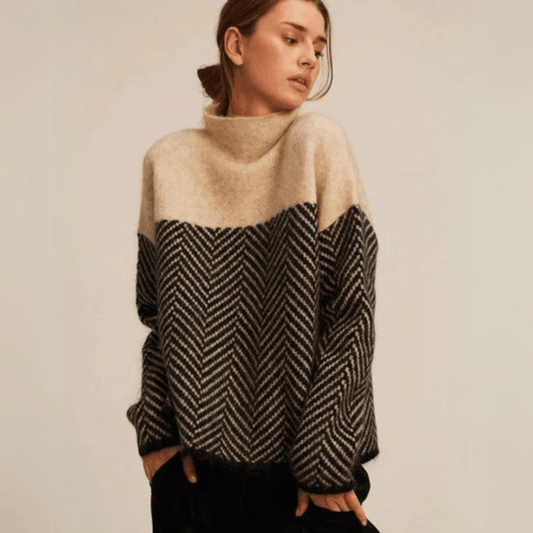 Gemütlicher Grobstrick Rollkragenpullover - Livezo