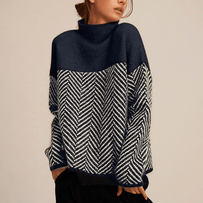 Gemütlicher Grobstrick Rollkragenpullover - Livezo