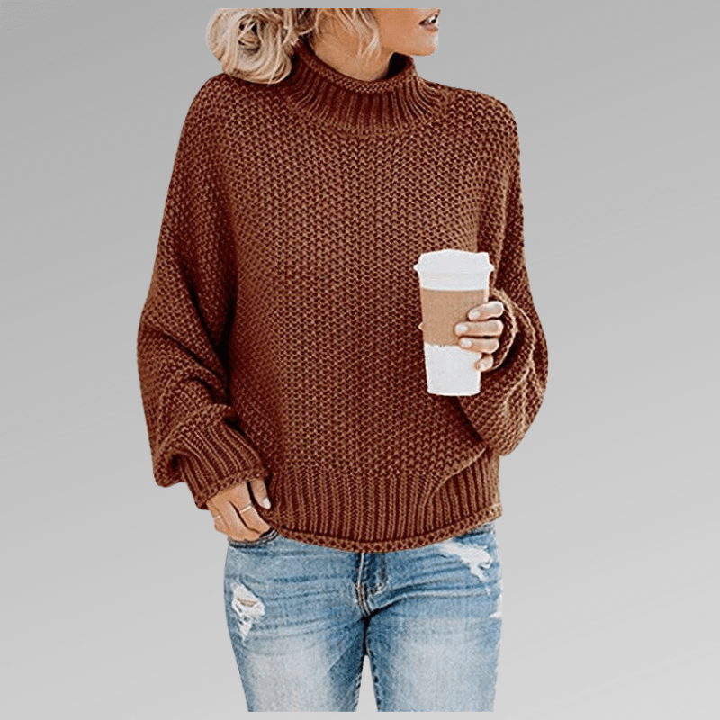Gemütlicher Pullover mit hohem Kragen - Livezo