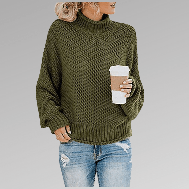 Gemütlicher Pullover mit hohem Kragen - Livezo
