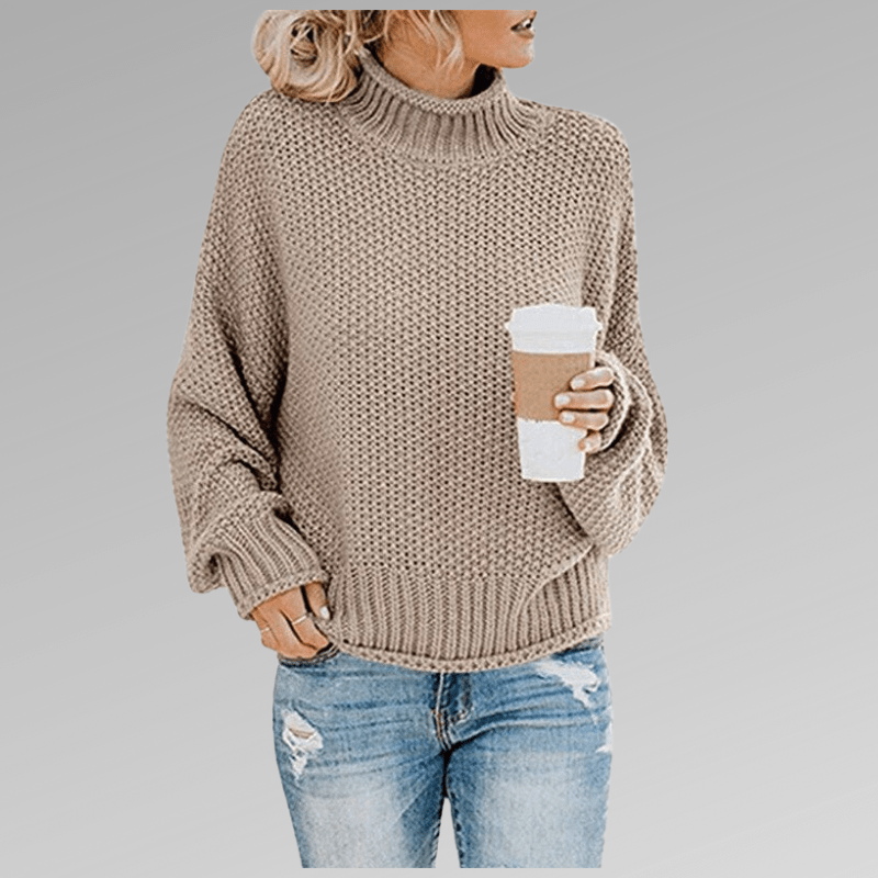 Gemütlicher Pullover mit hohem Kragen - Livezo