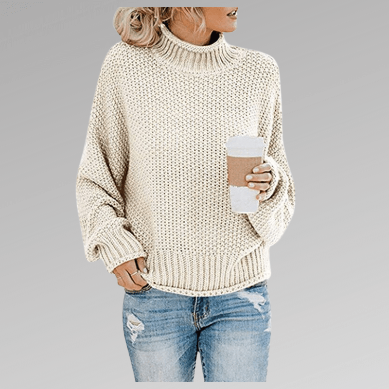 Gemütlicher Pullover mit hohem Kragen - Livezo