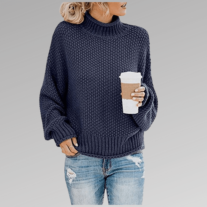 Gemütlicher Pullover mit hohem Kragen - Livezo