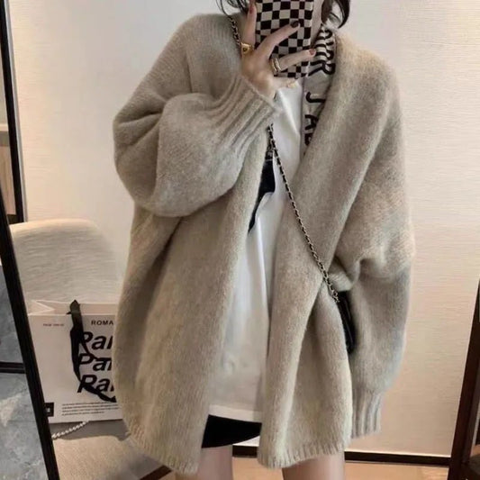 Gemütlicher übergroßer Strickcardigan mit Knopfverschluss - Livezo