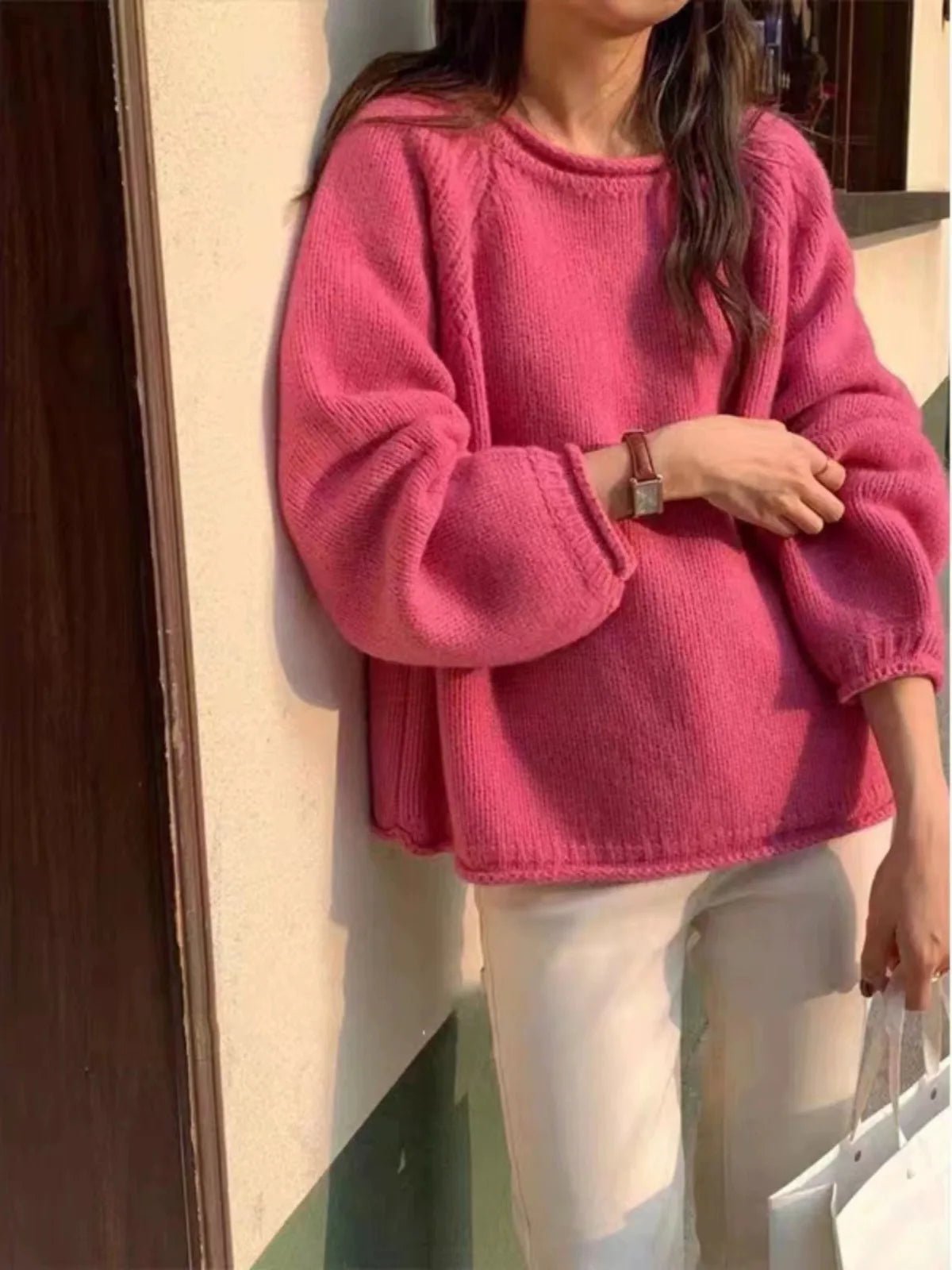 Gemütlicher übergroßer Strickpullover für lässigen Komfort - Livezo