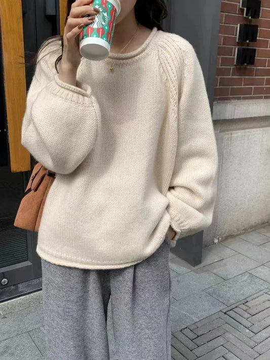 Gemütlicher übergroßer Strickpullover für lässigen Komfort - Livezo