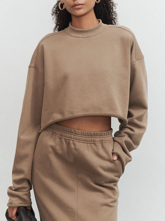 Gemütliches Kurz geschnittenes Sweatshirt für lässigen schicken Stil - Livezo