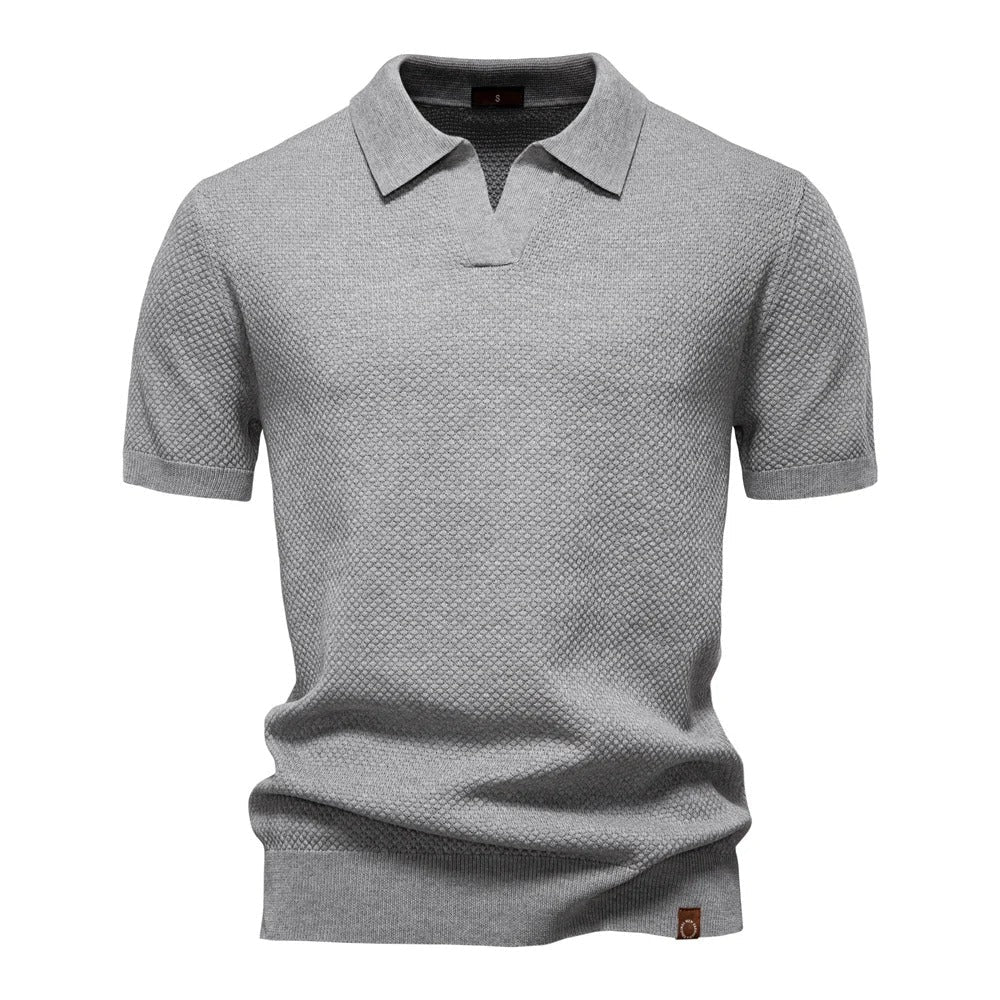 Men's Elegant Knit Polo Shirt - Harren Cole