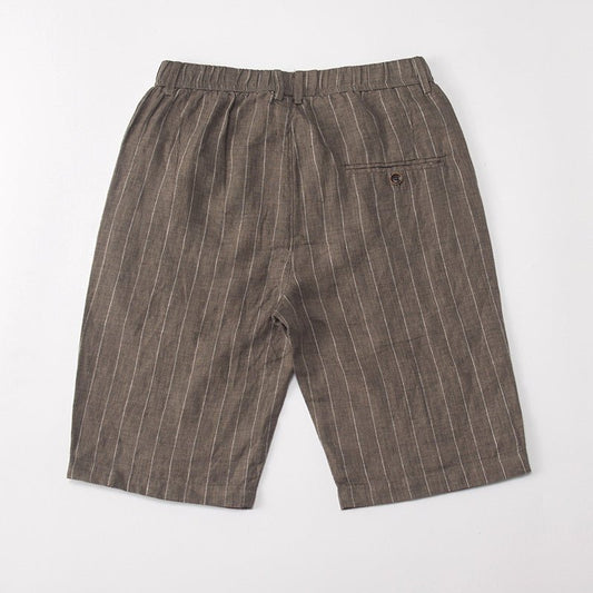 Men's High Waist Linen Shorts - Harren Cole