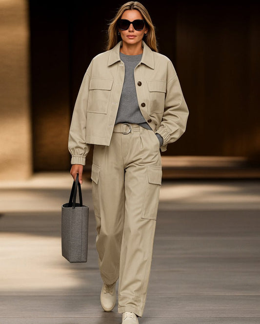 Moderne Utility - Transportjacke und Hose Set - Livezo