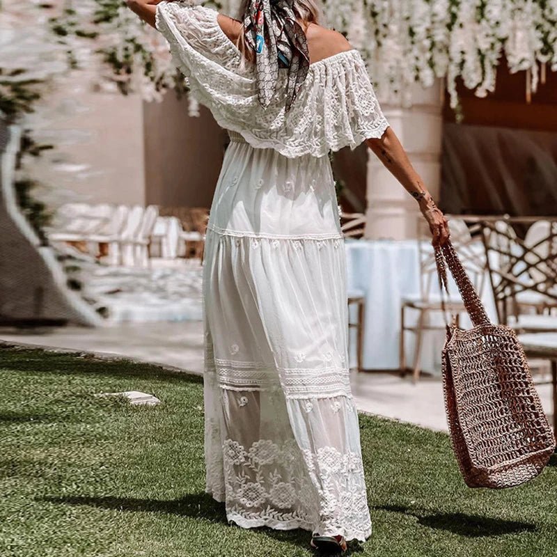 Océane Dubois® | Besticktes Spitzen - Boho - Kleid - Livezo