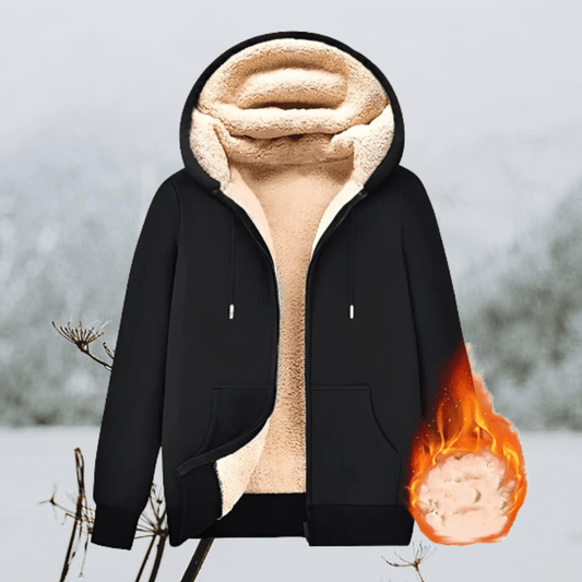 Sam - Kuschelige Unisex - Lammfell - Kapuzenjacke - Livezo
