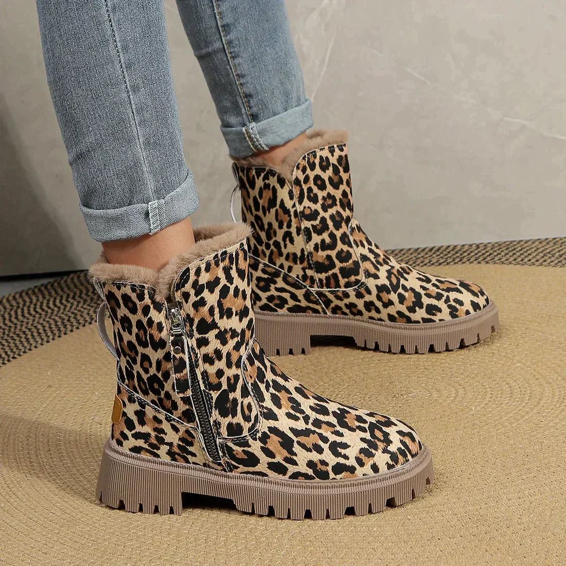 Schicke Stiefeletten mit Leopardenmuster für trendige Outfits - Livezo