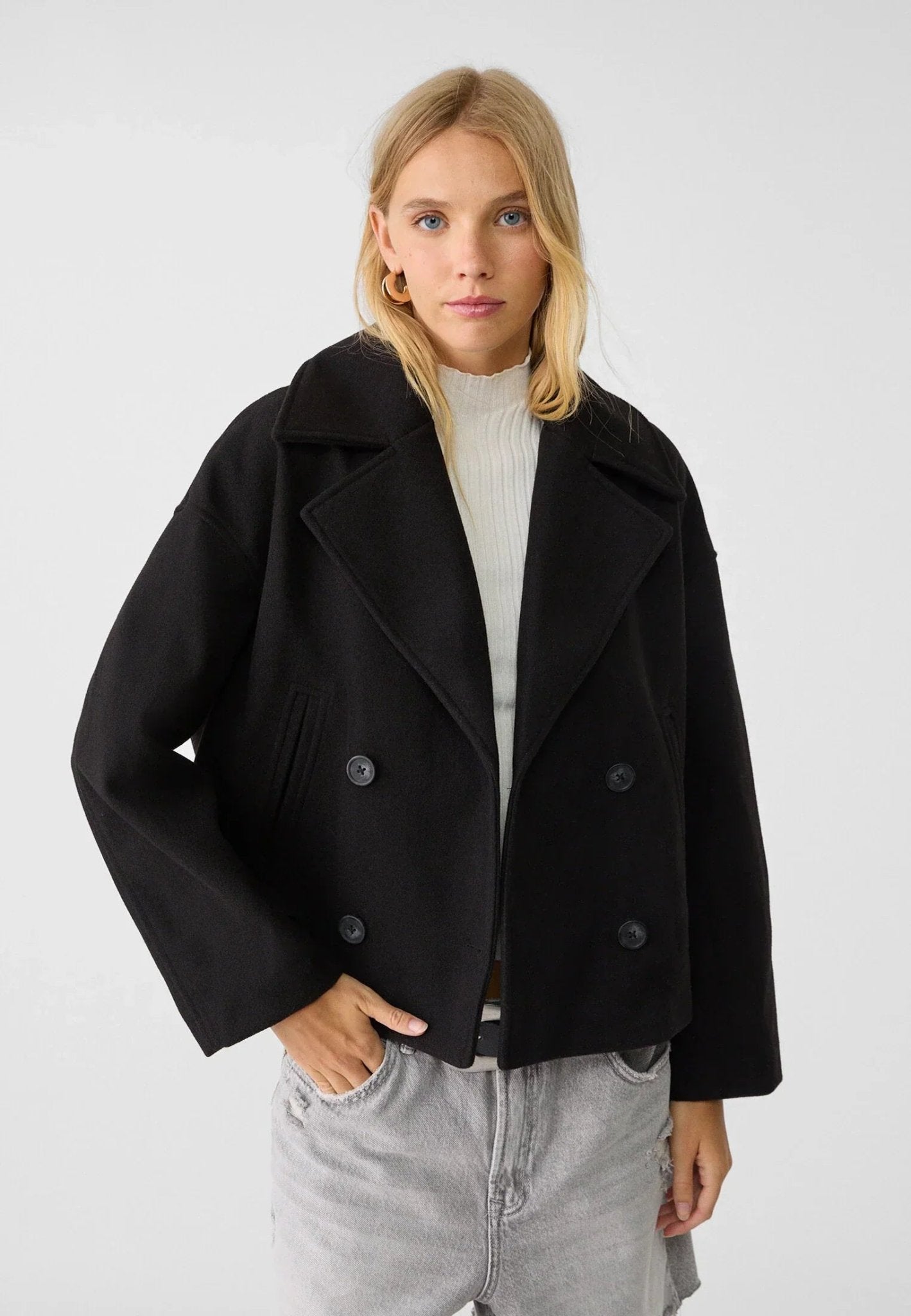 Schicke zweireihige kurze Jacke - Livezo