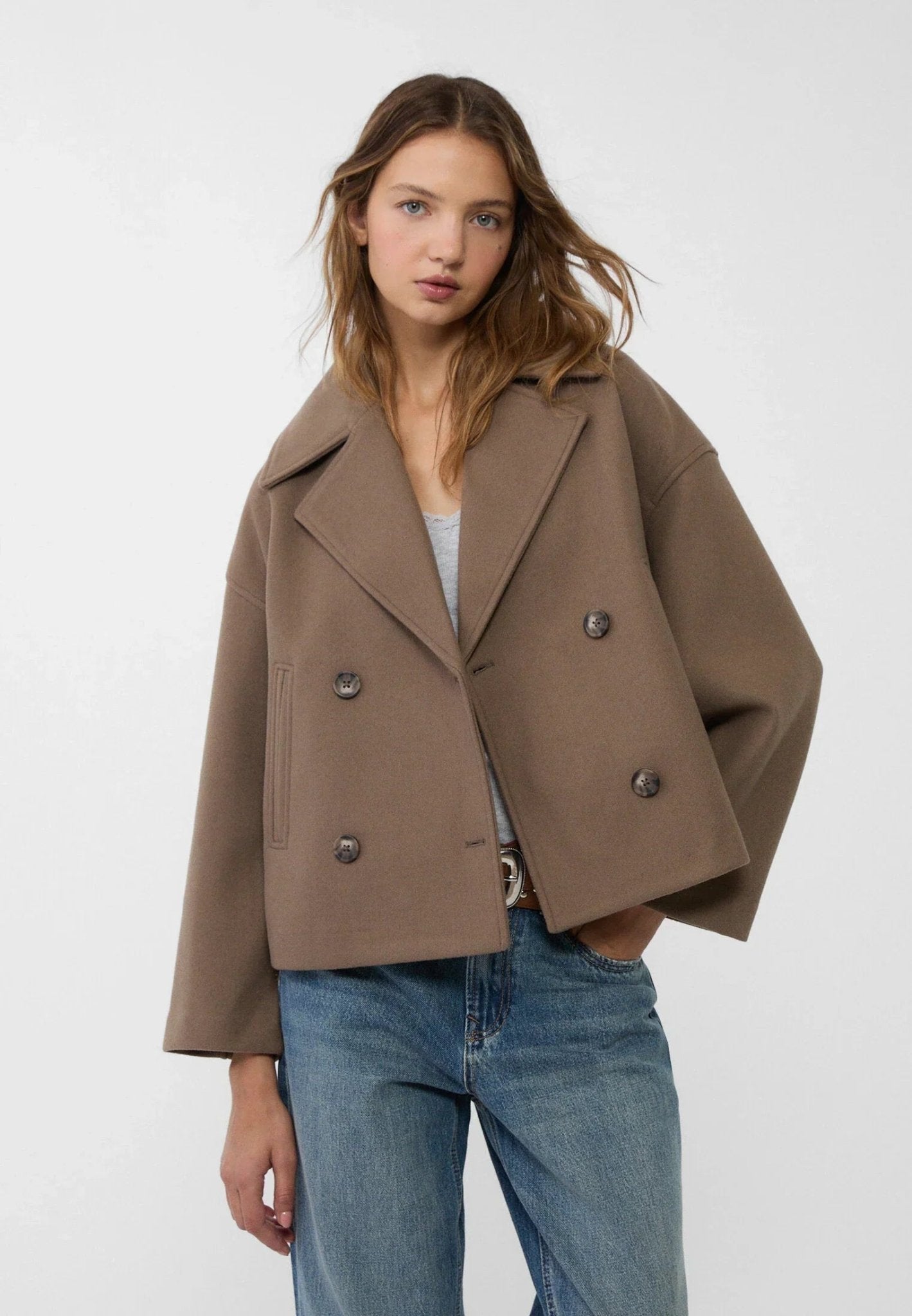 Schicke zweireihige kurze Jacke - Livezo