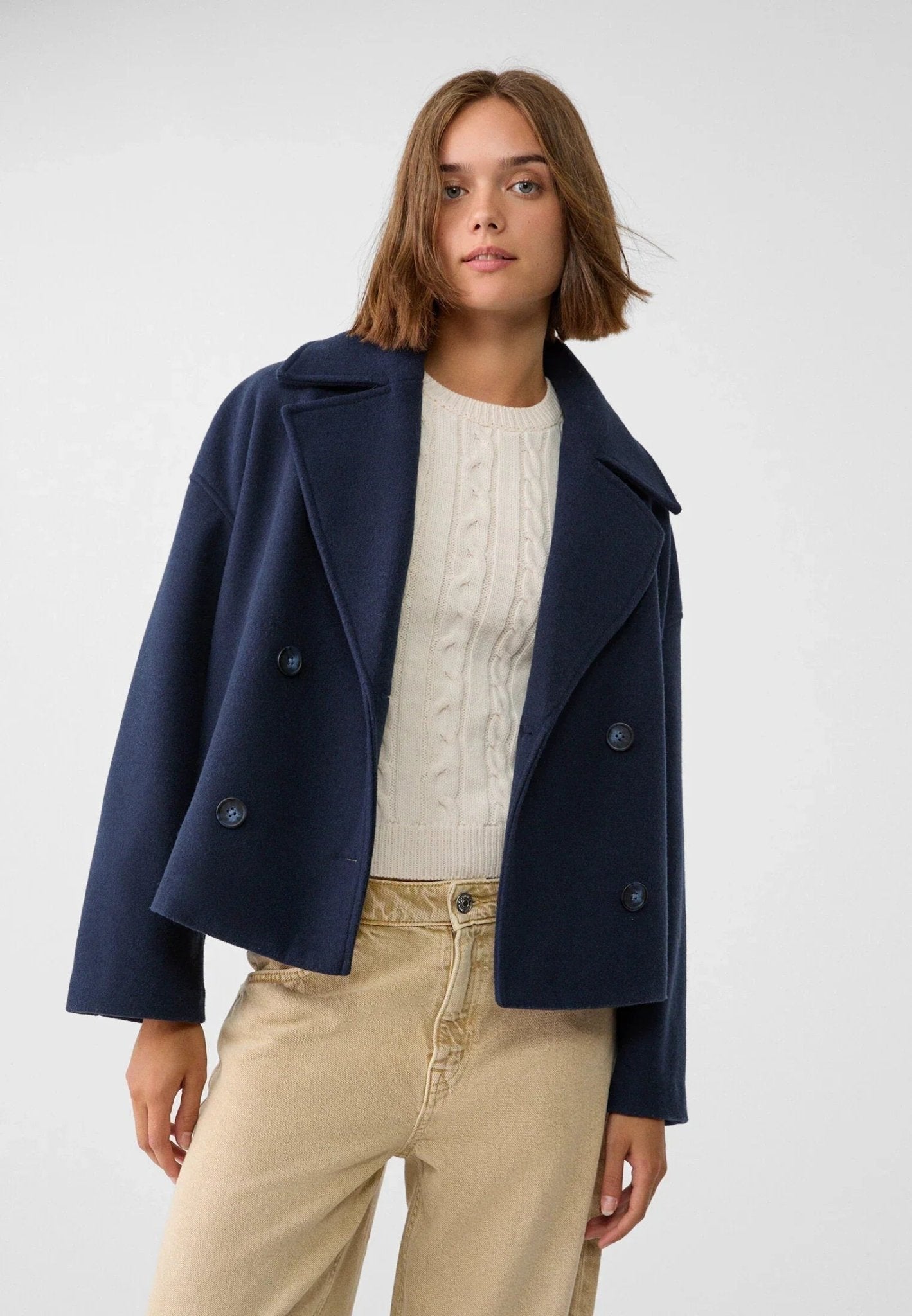 Schicke zweireihige kurze Jacke - Livezo