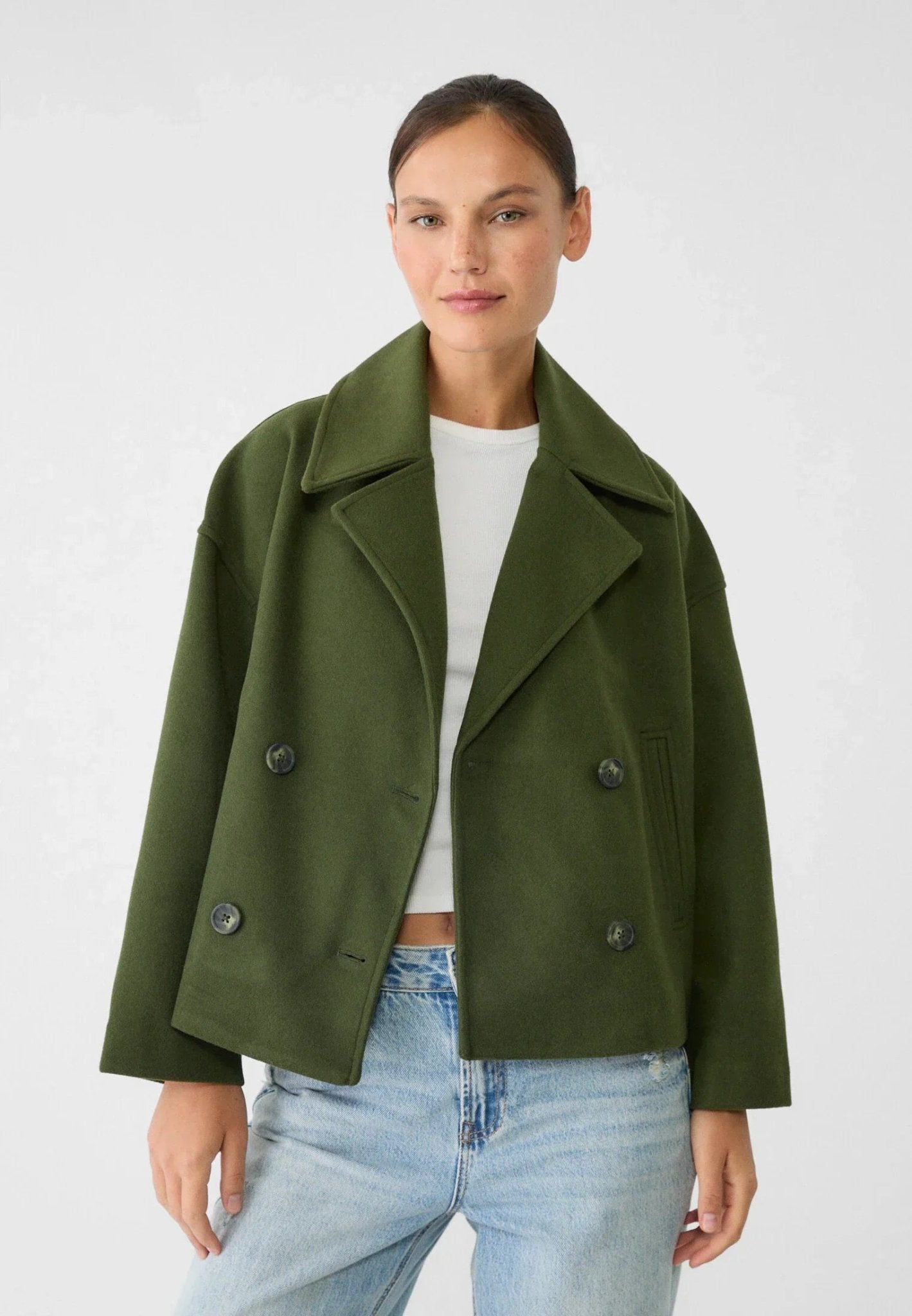 Schicke zweireihige kurze Jacke - Livezo