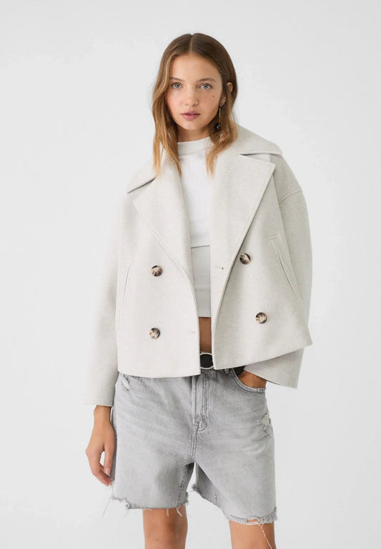 Schicke zweireihige kurze Jacke - Livezo