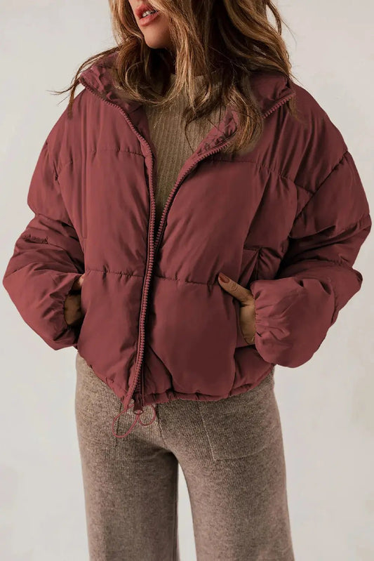 Schicker, länglicher Mantel mit Kragen und Reißverschluss für stylisches Layering - Livezo