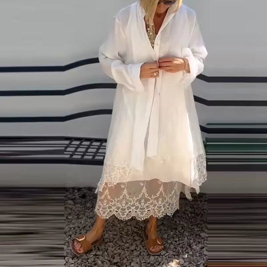 Spitzenkleid und Cardigan - Set für Damen - Livezo