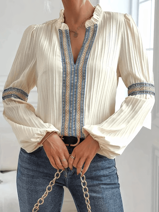 Susanne - Elegante Bluse mit Puffärmeln - Livezo