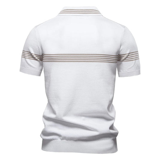 Vintage Knit Polo Shirt for Men - Harren Cole