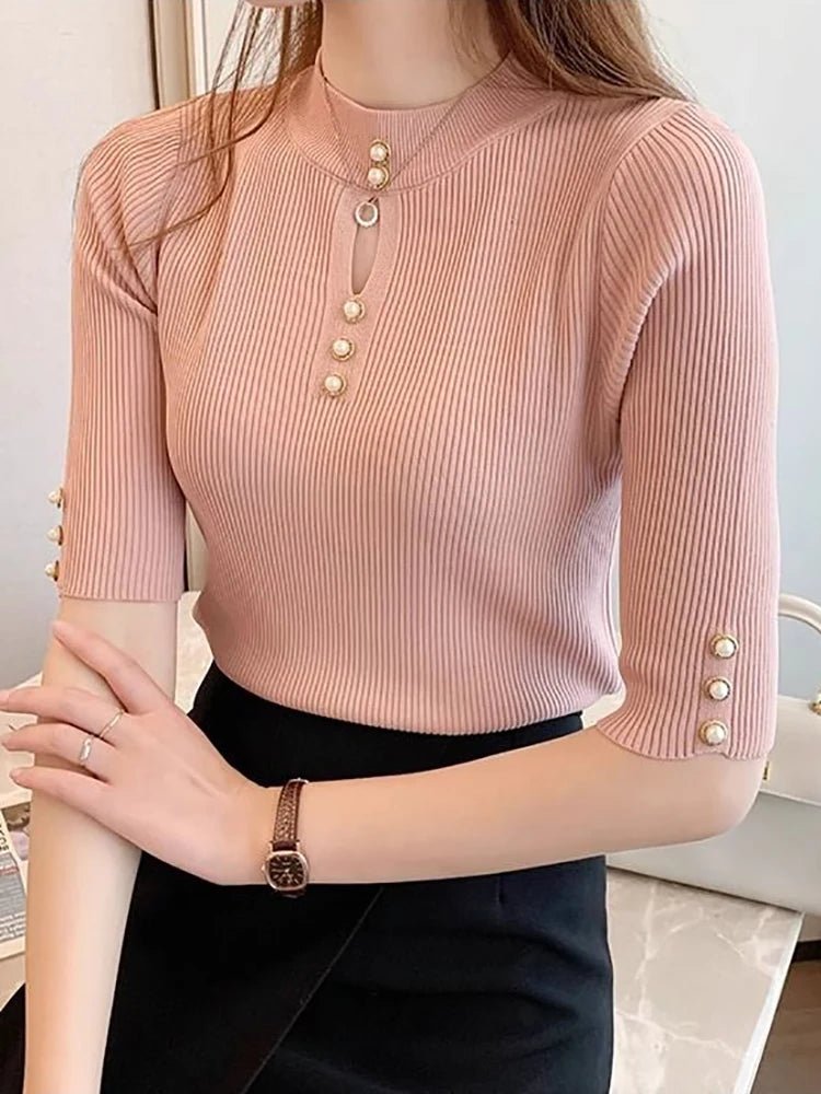 Weiche transparente rosa Bluse für alltägliche Eleganz - Livezo